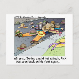 Carte Postale Rick subit une attaque de chapeau Cartoon Cadeaux 