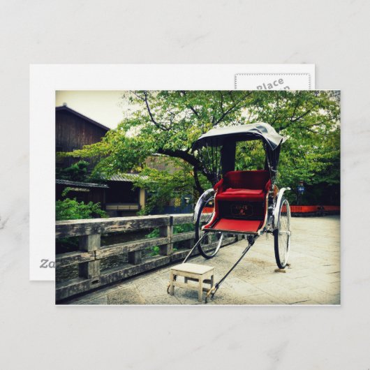 Carte Postale Rickshaw japonais (Devant / Derrière)
