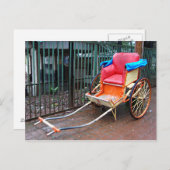 Carte Postale Rickshaw tiré à la main à Calcutta (Calcutta), Ind (Devant / Derrière)