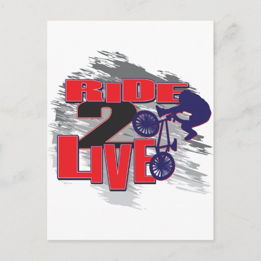 Carte Postale Ride 2 Live BMX Rider (Devant)