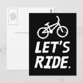 Carte Postale Ride City et Mountain Cyclist Humour (Devant / Derrière)