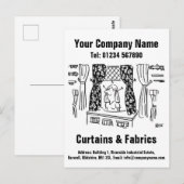 Carte Postale Rideaux et tissus Haberdashery (Devant / Derrière)