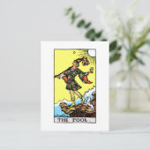 Carte Postale Rider Waite Tarot Major Arcana L'idiot (Debout devant)