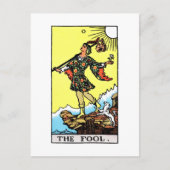 Carte Postale Rider Waite Tarot Major Arcana L'idiot (Devant)