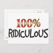 Carte Postale Ridicule 100%. (Devant / Derrière)