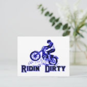 Carte Postale Ridin Dirty Dirt Vélo Rider (Debout devant)