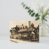 Carte Postale Ridin' le train ferroviaire Vintage (Debout devant)