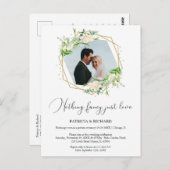 Carte Postale Rien De Fancy Just Love Eloped Mariage Réception (Devant / Derrière)