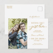 Carte Postale Rien De Fancy Just Love Enregistrer La Date Photo (Devant / Derrière)