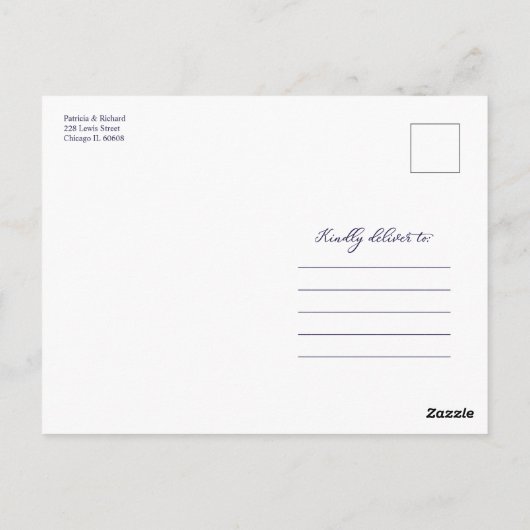 Carte Postale Rien De Fancy Just Love Mariage Enregistrer La Dat (Dos)