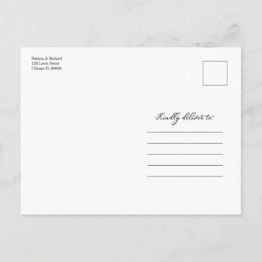 Carte Postale Rien De Fancy Just Love Mariage Enregistrer La Dat (Dos)