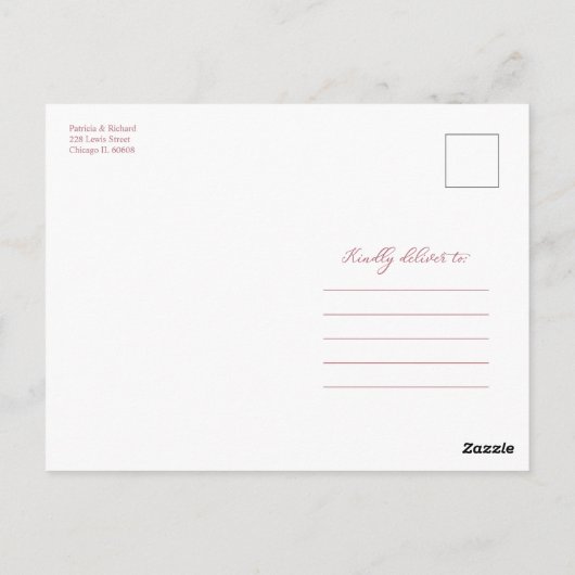 Carte Postale Rien De Fancy Just Love Mariage Enregistrer La Dat (Dos)