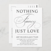 Carte Postale Rien De Fancy Just Love Mariage Faire-part Postc (Devant / Derrière)