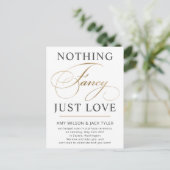 Carte Postale Rien De Fancy Just Love Mariage Faire-part Postc (Debout devant)