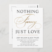Carte Postale Rien De Fancy Just Love Mariage Faire-part Postc (Devant / Derrière)