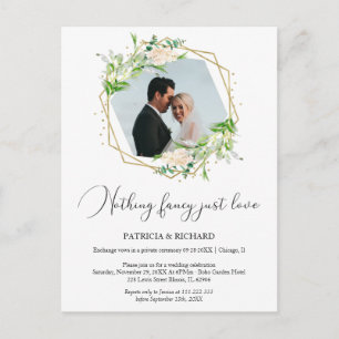 Carte Postale Rien de fantaisie, juste un mariage intime et amou