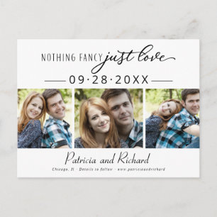 Carte Postale Rien de fantaisiste juste amour save the date 3 ph