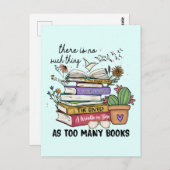 Carte Postale Rien De Trop De Livres (Devant / Derrière)