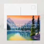 Carte Postale Rien Ne Manque De Citation Zen Scène Lac Pacifique (Devant / Derrière)