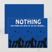 Carte Postale RIEN ne peut me faire renoncer à mon rêve (Devant / Derrière)