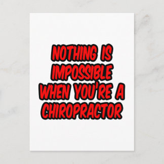 Carte Postale Rien N'Est Impossible...Chiropractor