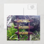 Carte Postale rien que des empreintes (Devant / Derrière)