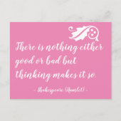 Carte Postale Rien, soit bien, mais penser à Shakespeare (Devant)