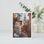 Carte Postale Riga Lettonie Art Voyage célèbre place (Debout devant)