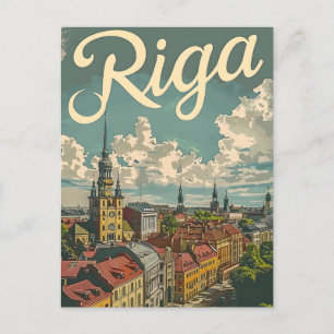 Carte Postale Riga Vintage