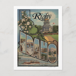 Carte Postale Rigby, IdahoScènes de grandes lettresRigby, ID
