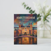 Carte Postale Rijksmuseum Pays-Bas (Debout devant)