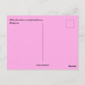 Carte Postale Rila Mountains and Pink Flowers in Bulgaria (Dos)