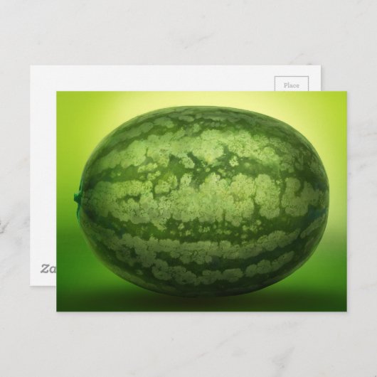 Carte Postale Rind vert Abstrait d'une pastèque (Devant / Derrière)