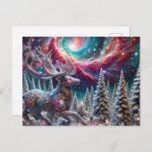 Carte Postale Rindeer à bijoux cosmique (Devant / Derrière)