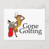 Carte Postale Rindeer de golf (Devant)