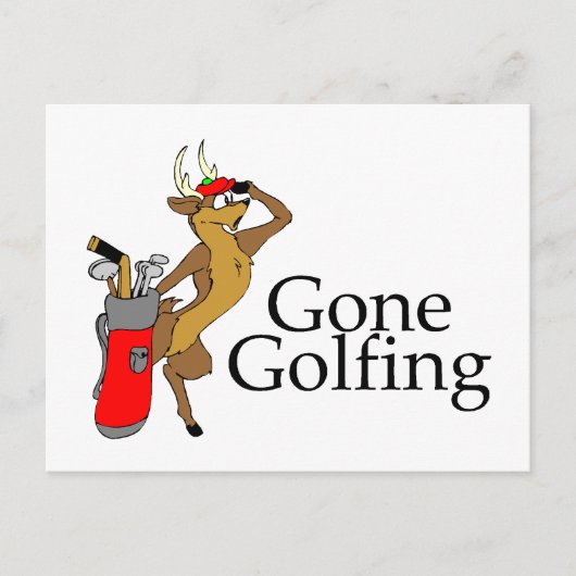 Carte Postale Rindeer de golf (Devant)