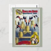 Carte Postale Ringling Bros Circus Vintage (Devant / Derrière)