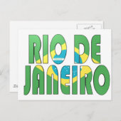 Carte Postale Rio de Janeiro, Brésil (Devant / Derrière)