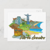 Carte Postale Rio de Janeiro, Brésil Cité mondiale (Devant / Derrière)