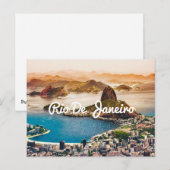 Carte Postale Rio De Janeiro Brésil île tropicale plage voyage (Devant / Derrière)