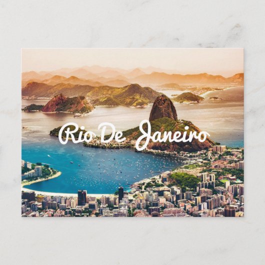 Carte Postale Rio De Janeiro Brésil île tropicale plage voyage (Devant)