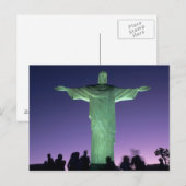 Carte Postale Rio de Janeiro, Brésil. la statue du Christ sur (Devant / Derrière)