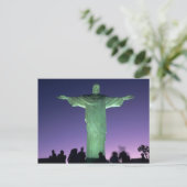 Carte Postale Rio de Janeiro, Brésil. la statue du Christ sur (Debout devant)