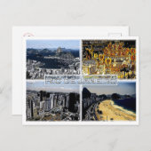 Carte Postale Rio de Janeiro - Brésil - Mosaïque - (Devant / Derrière)