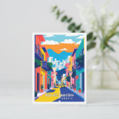 Carte Postale Rio de Janeiro Brésil Pop Art Voyage Illustration (Debout devant)
