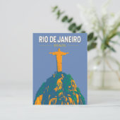 Carte Postale Rio De Janeiro Brésil Voyage Art Rétro (Debout devant)
