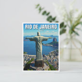 Carte Postale Rio de Janeiro Christ rédempteur (Debout devant)