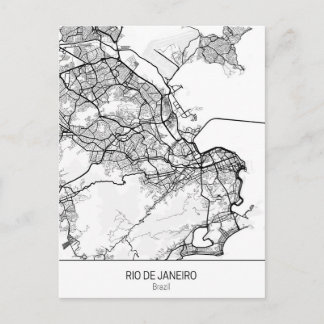 Carte Postale Rio de Janeiro minimaliste Brésil