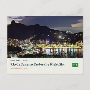 Carte Postale Rio de Janeiro sous le ciel nocturne