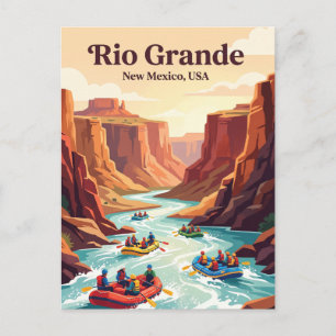 Carte Postale Rio Grande, États-Unis, rafting en eaux vives